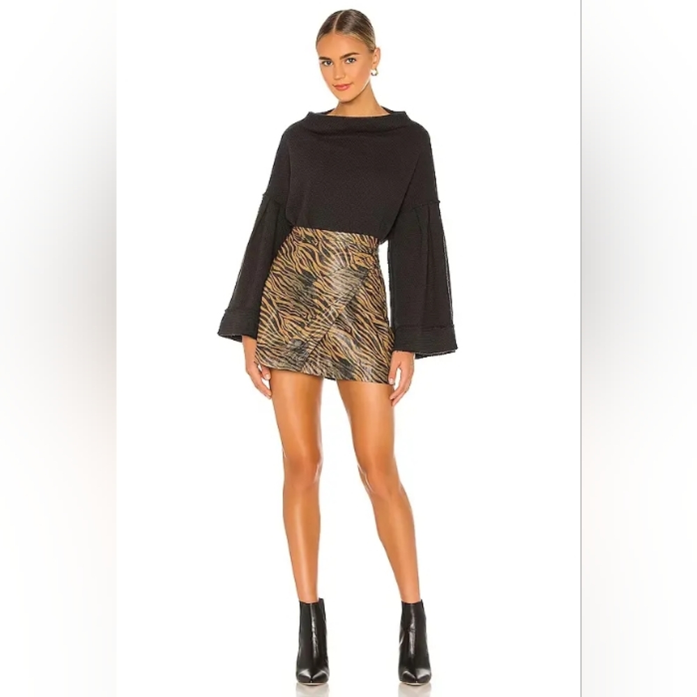 We The Free Bunny Cropped Boat Neck Pullover
